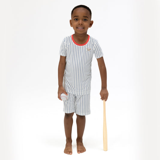 Baseball Stripe - Loungewear Short Set