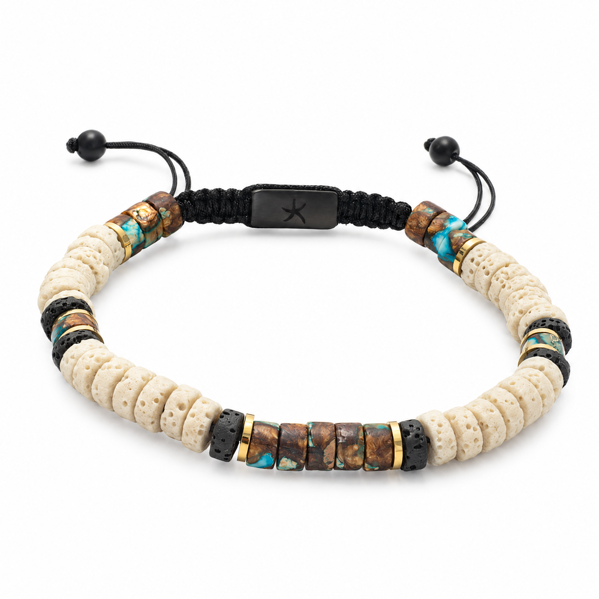 Vanguard Lava Bead Men's Bracelet