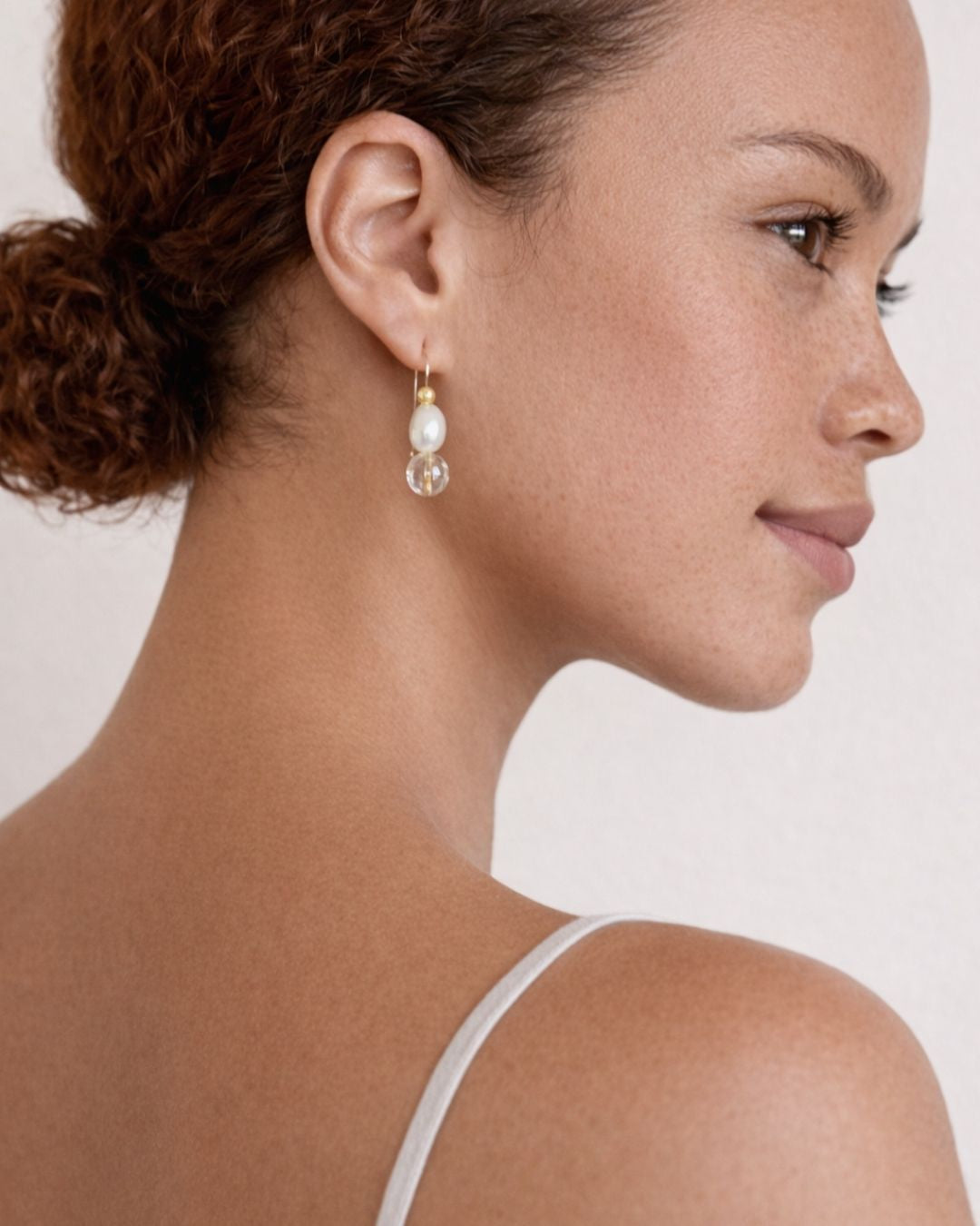 Citrine + Pearl Earrings | Gold Fill