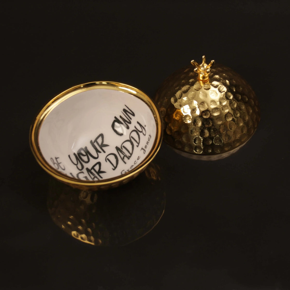 "Be Your Own Sugar Daddy" Grace Jones - Bowl With Quote