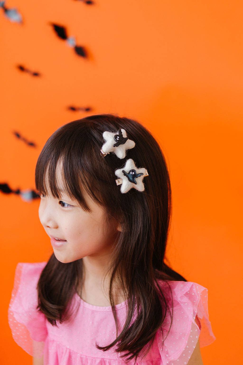 Felt White Star Ghost Pigtail Set