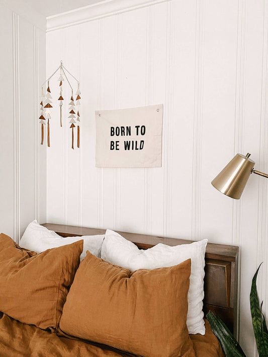 Born To Be Wild Canvas Banner | Handmade Wall Flag