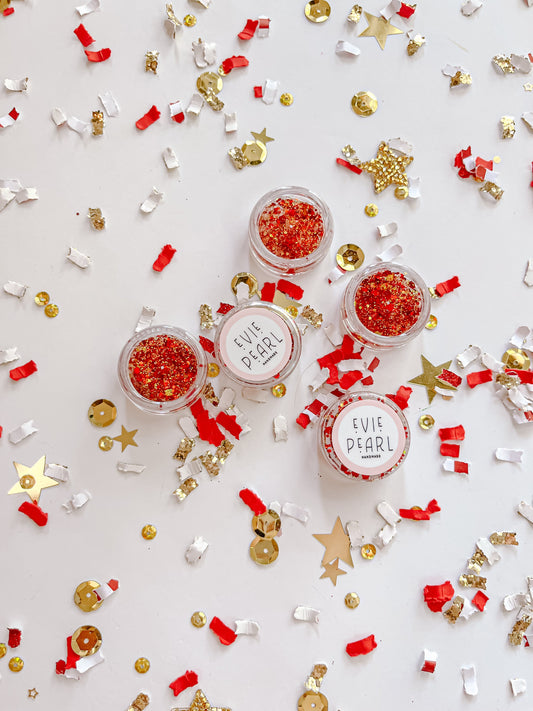 Game Day red Glitter
