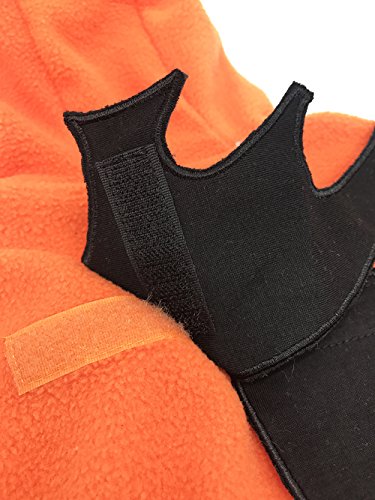 Halloween Unisex Orange Fleece Pumpkin Hooded Long Sleeve Romper