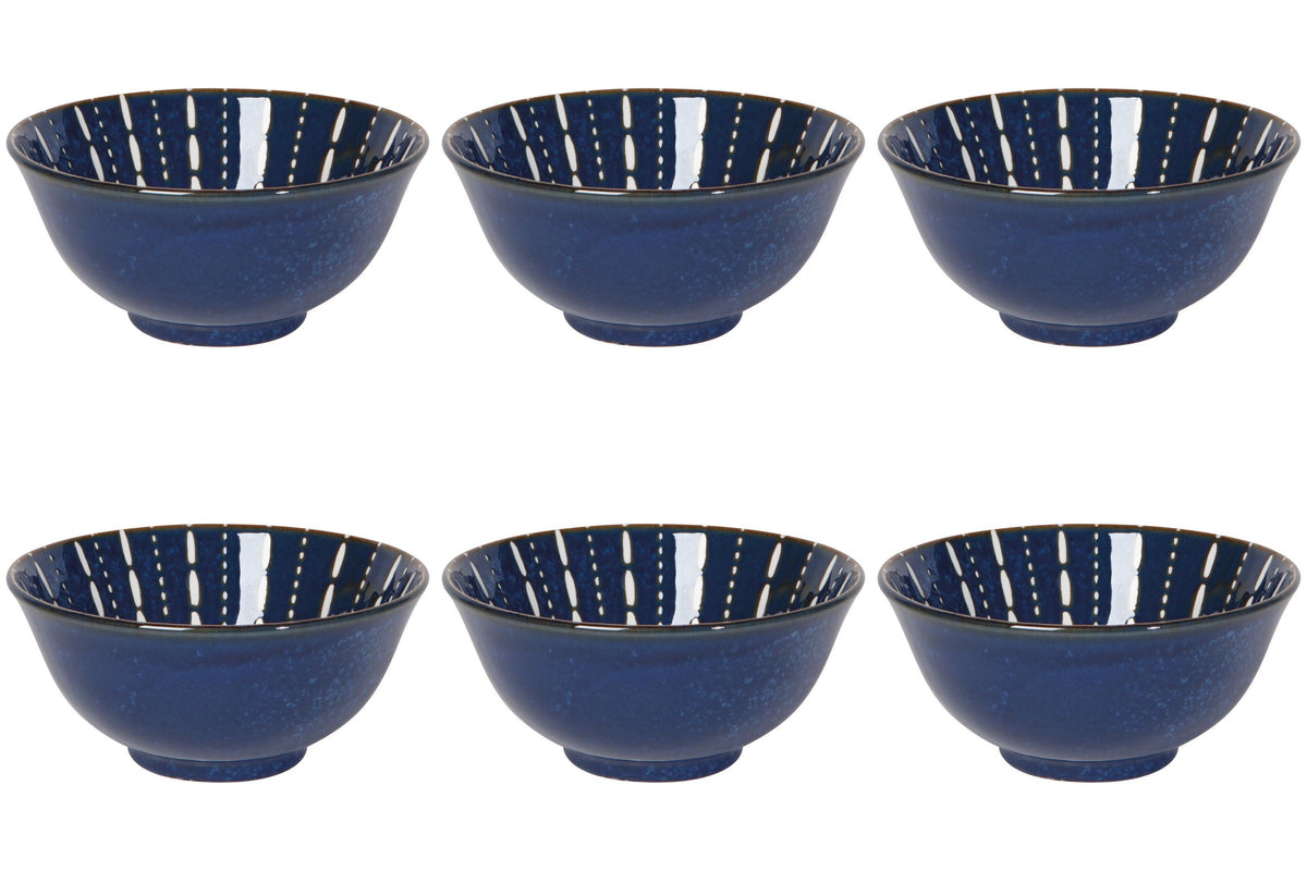Set of 6 Pulse Stamped Bowl 6 inch
