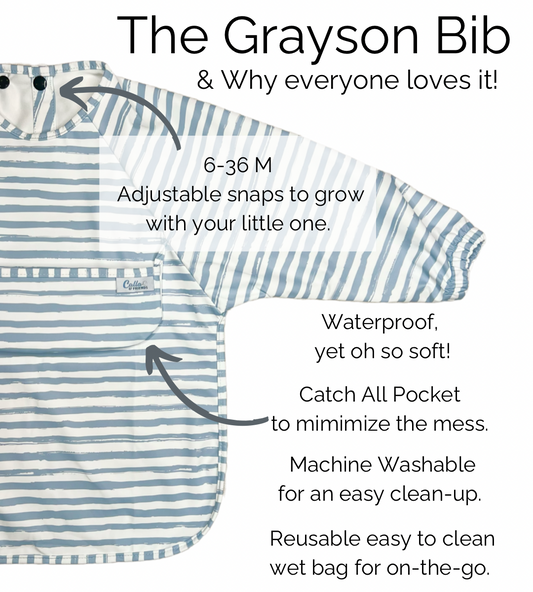 The Grayson Long Sleeve Bib - Strawberry Patch