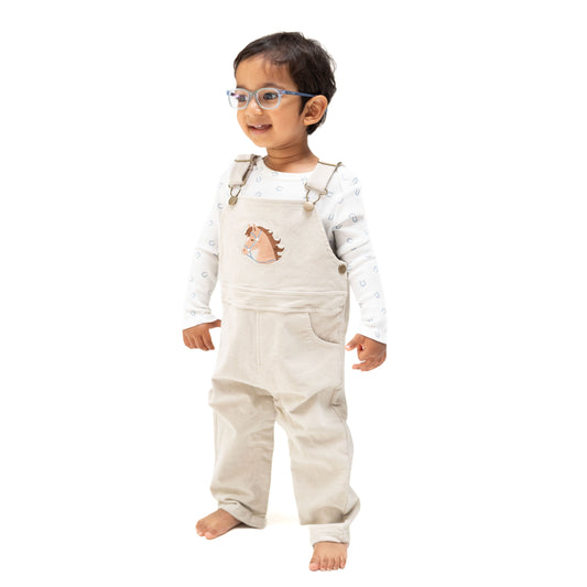 Peyote Corduroy - Uni Old School Overall with Horse Applique
