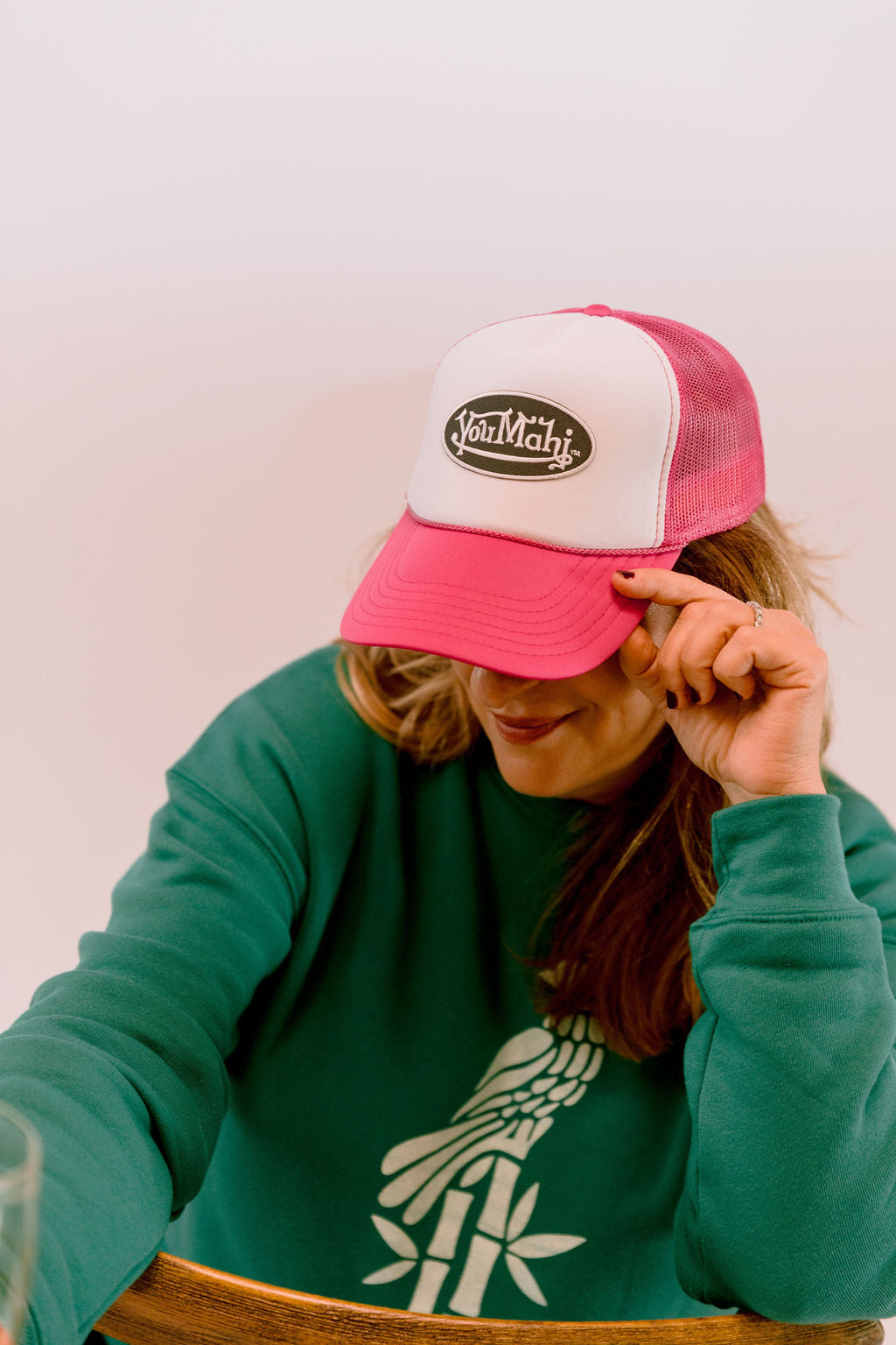 Homage Trucker Hat Pink/White