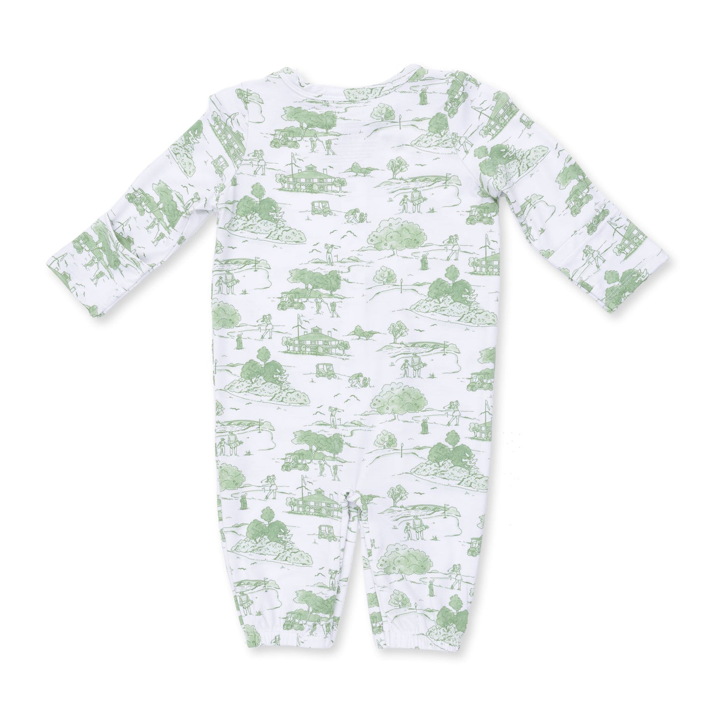 Golf Toile Green - Convertible Gown and Beanie Hat