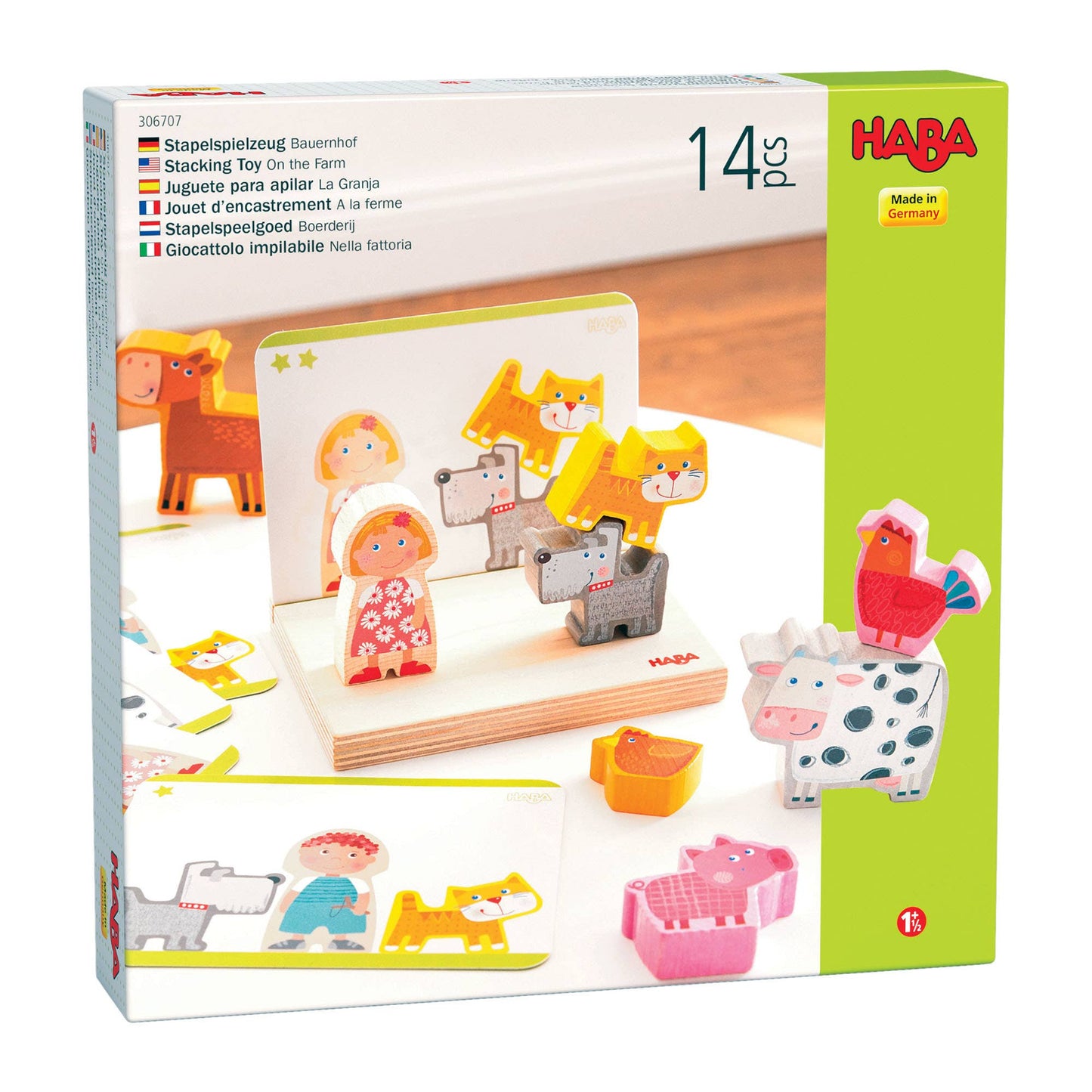 On the Farm Stacking Toy - Educational Wooden Animal Playset