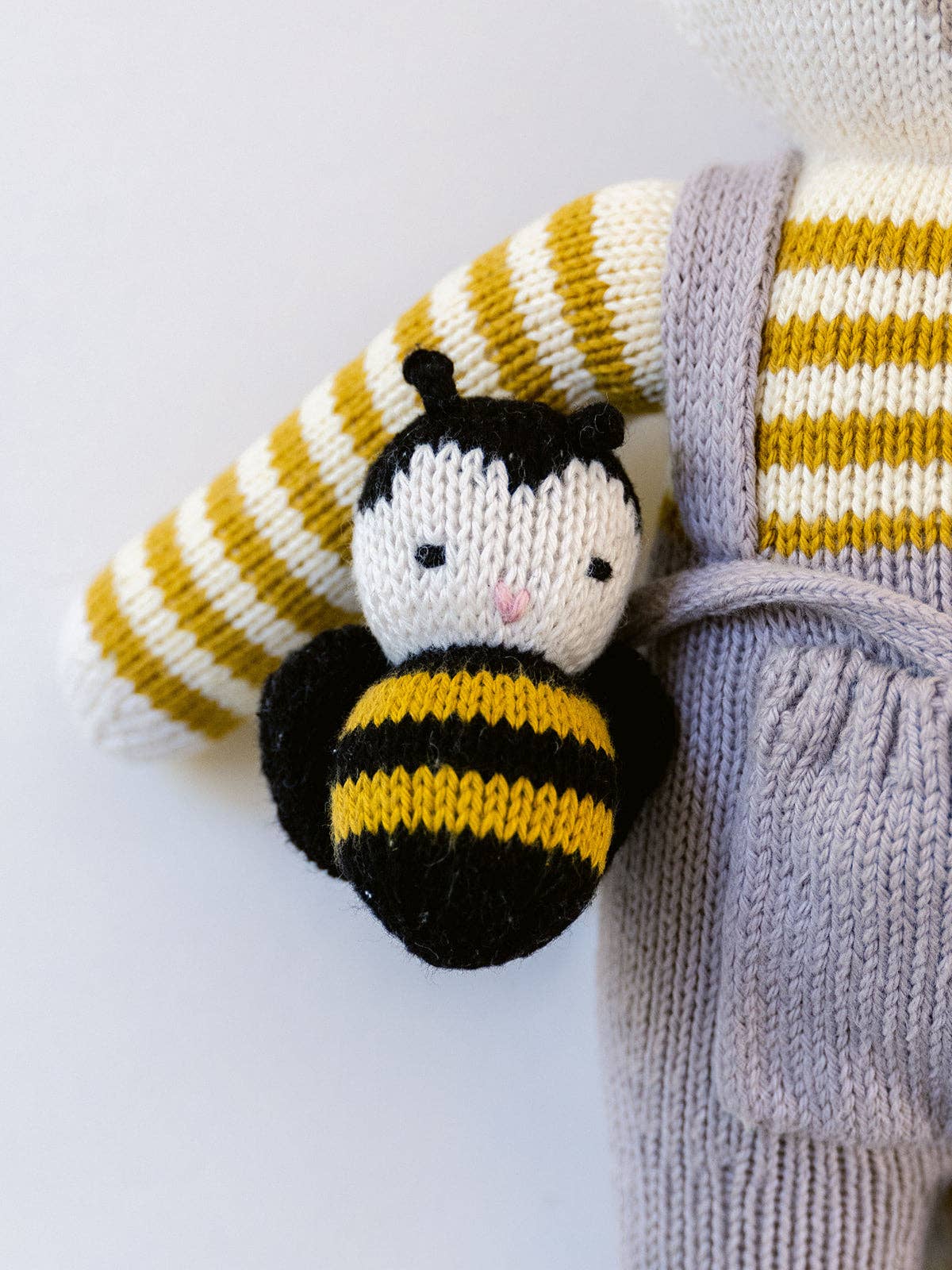 18" Leopold the Llama with 3" Mini Lorenzo the Bee