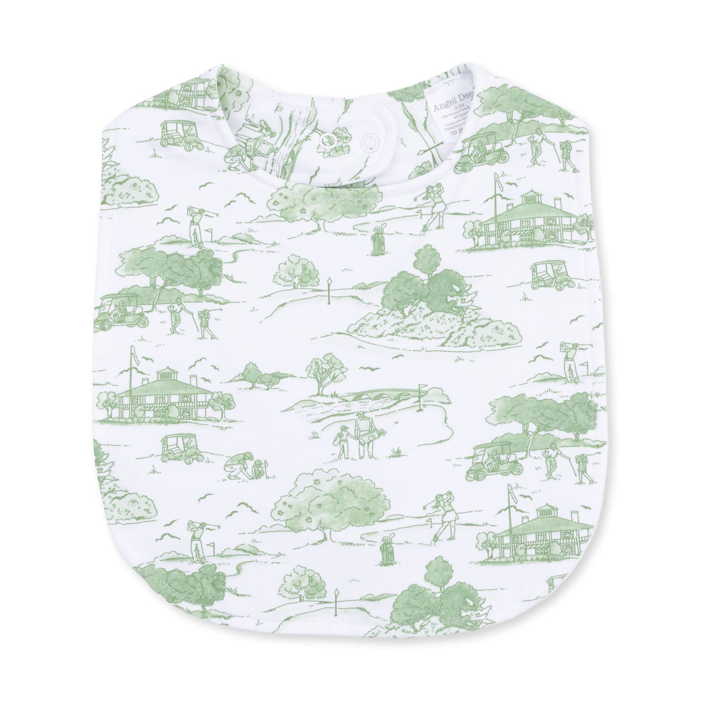 Golf Toile Green - Feeding Bib