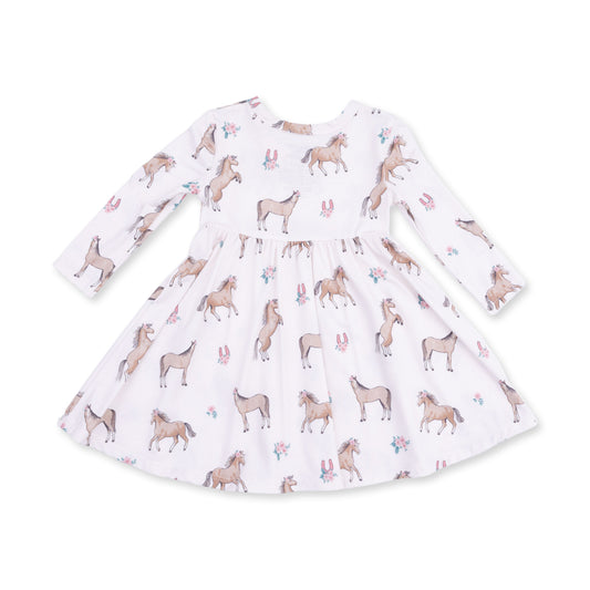 I Love Horses - Twirly Long Sleeve Dress