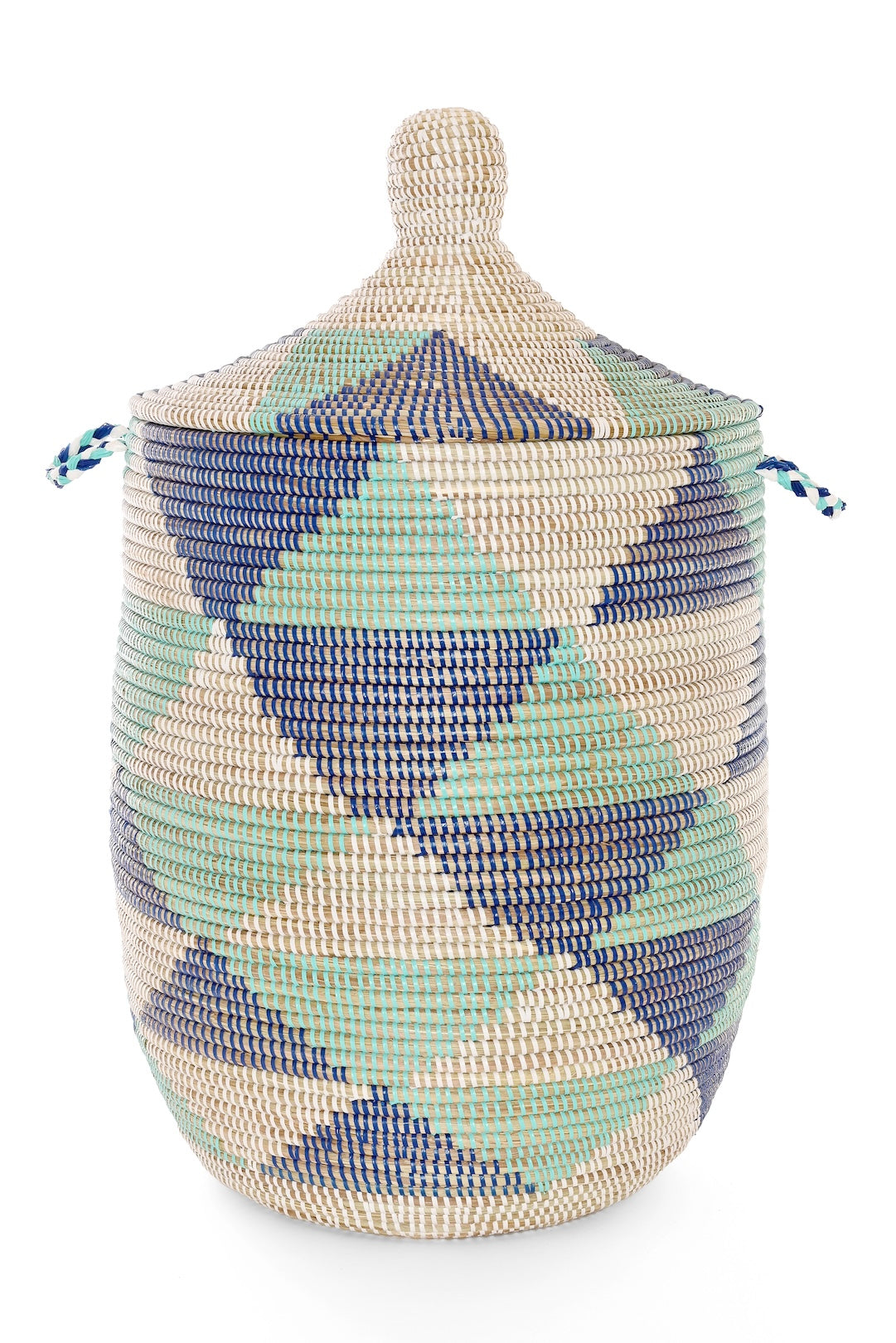 Triangles Lidded Hamper Basket
