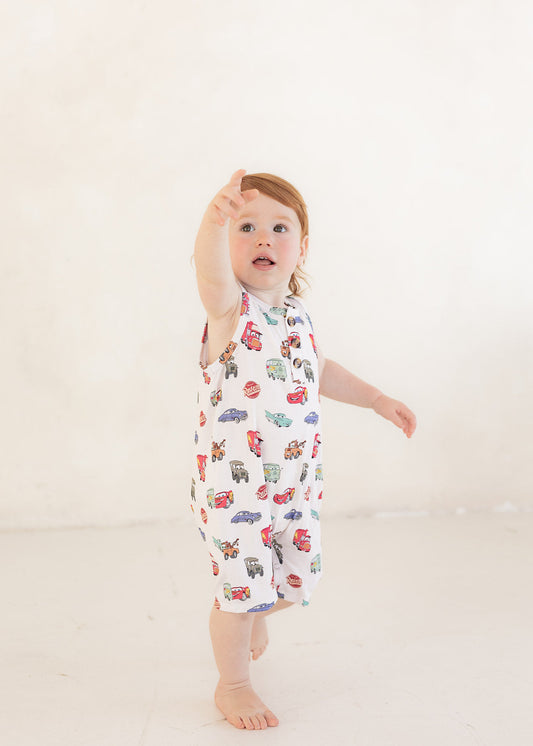 Cars | Button Tank Romper