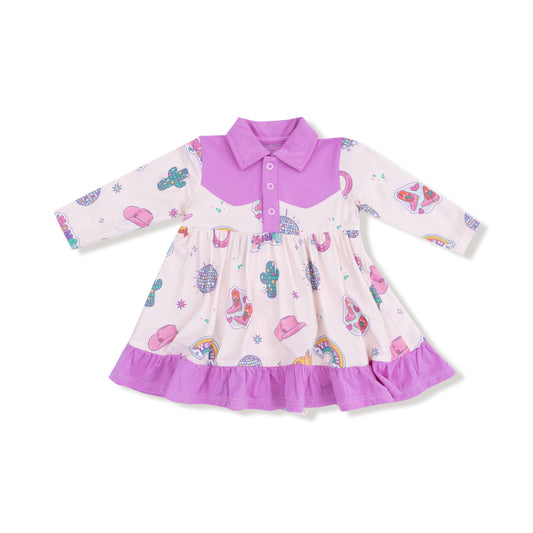 Long Sleeve Cowboy Bodysuit Dress