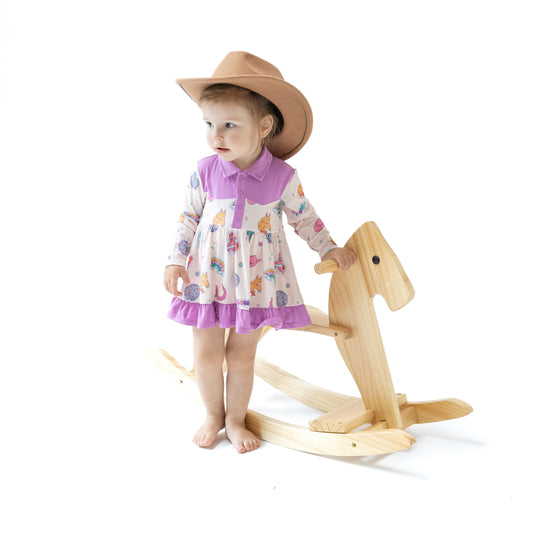 Long Sleeve Cowboy Bodysuit Dress