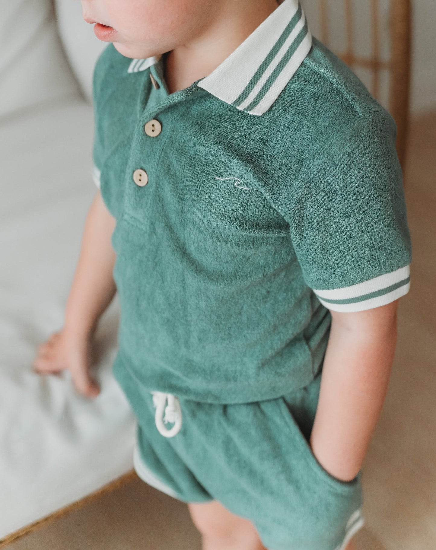 Lanier Bamboo Terry Set - Emerald