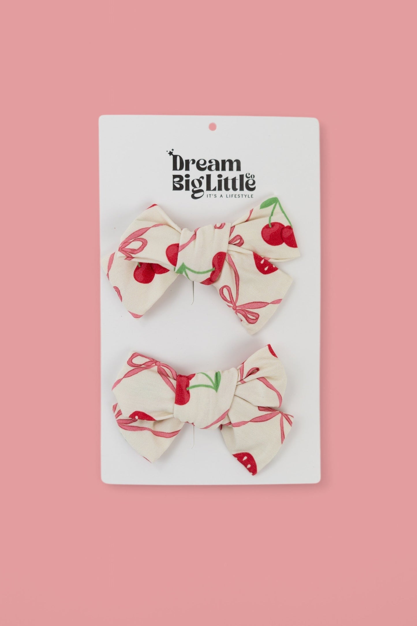 CHERRY BOW BERRY DREAM BOW HAIR CLIPS