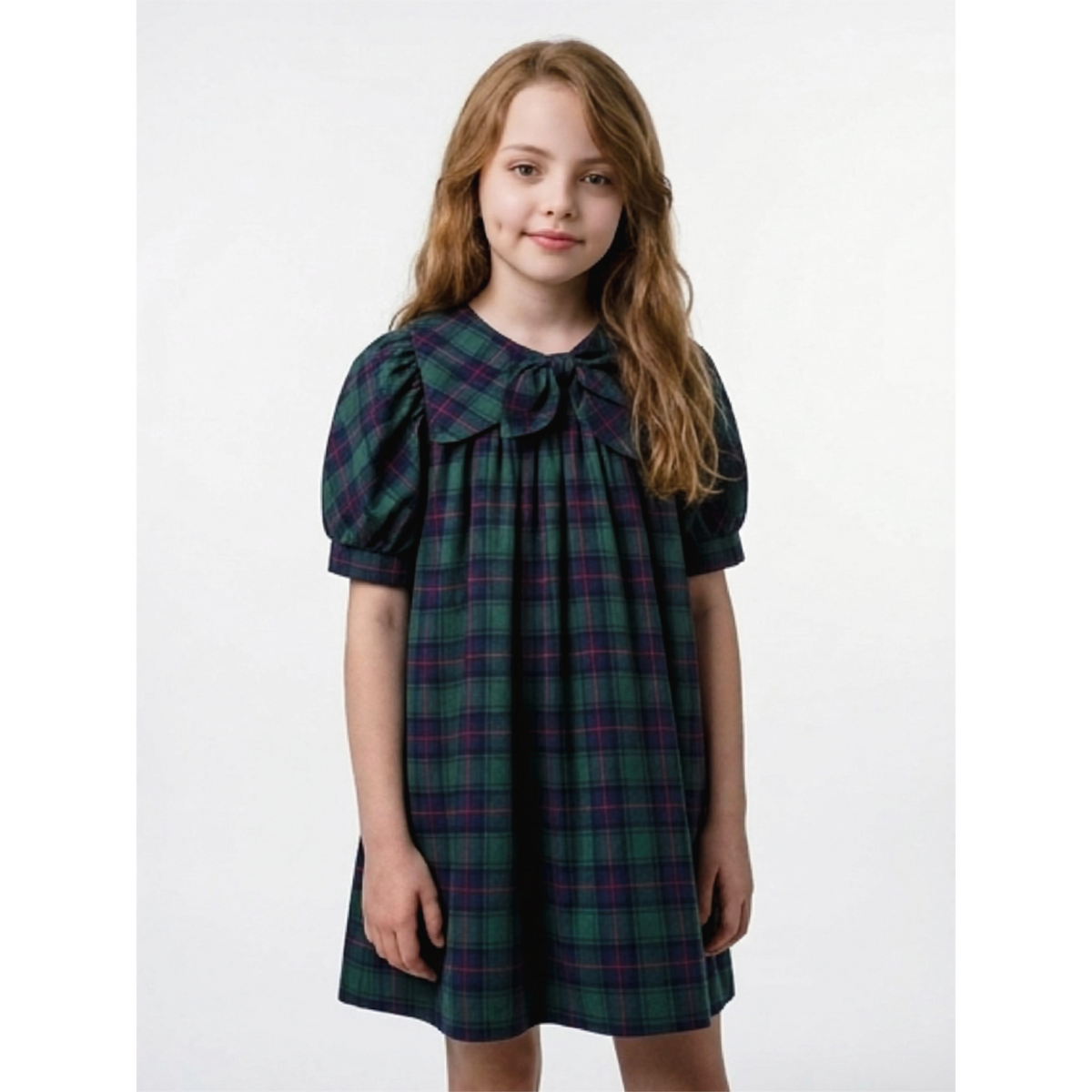 Rosemoor Dress | Heritage Green Tartan Cotton