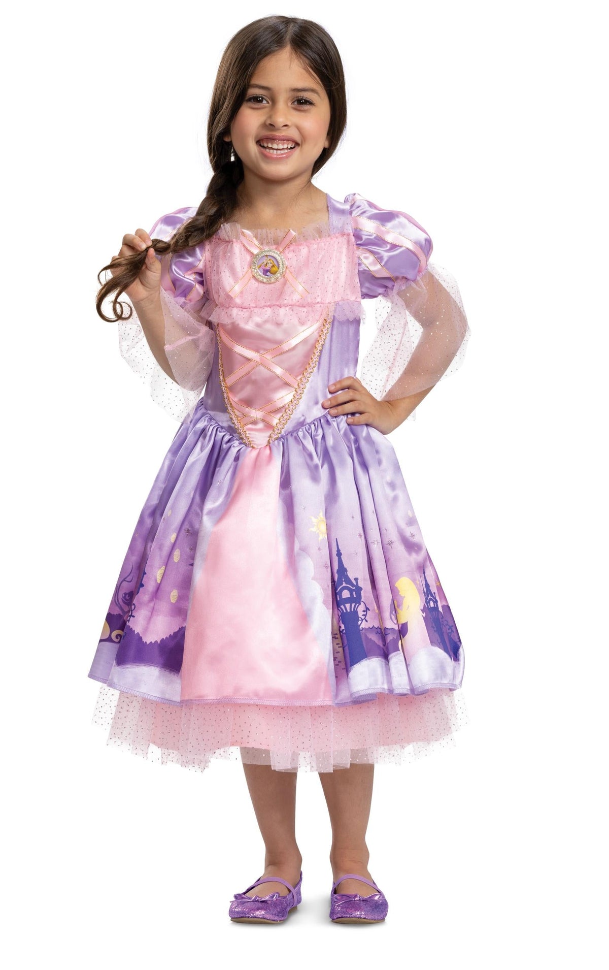 Rapunzel Deluxe Toddler Disney Princess Deluxe Girls Costume Small 4-6