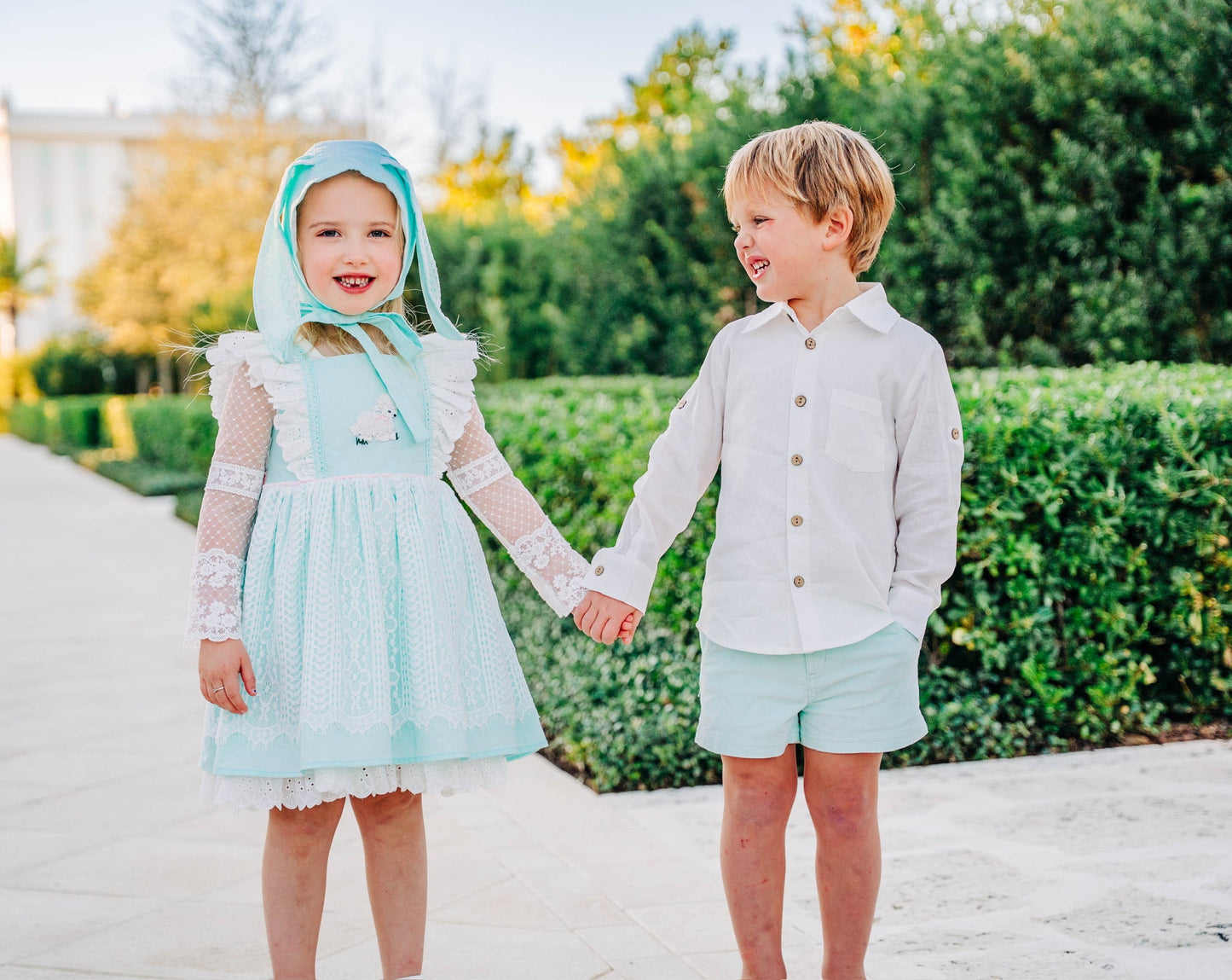 Vintage Lamb Dress or Tunic Set ~ Mint