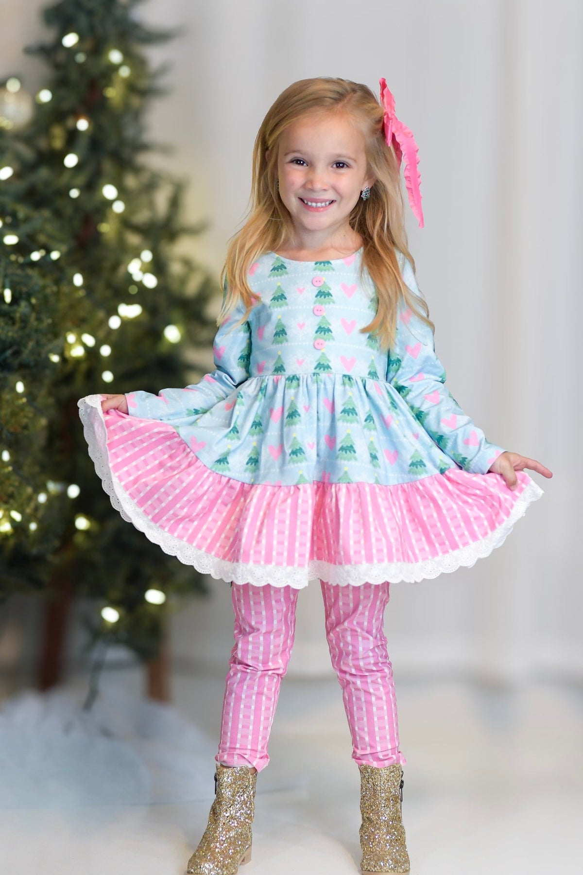 Chloe Tunic Set - Frosted Winterland