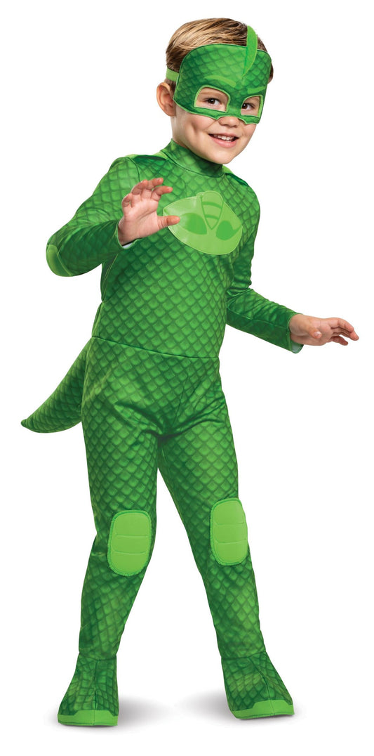 Gekko Deluxe Megasuit PJ Masks With Lights Toddler Costume Small 4-6