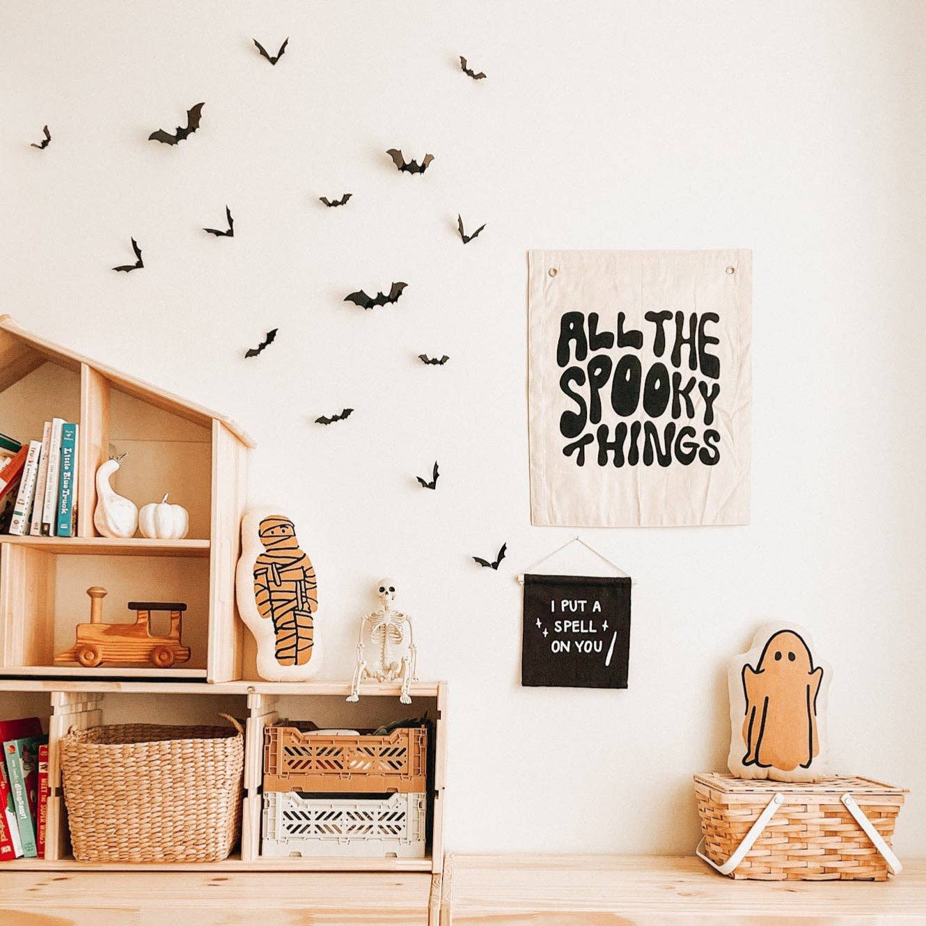 “All The Spooky Things” Canvas Banner | Halloween Wall Flag