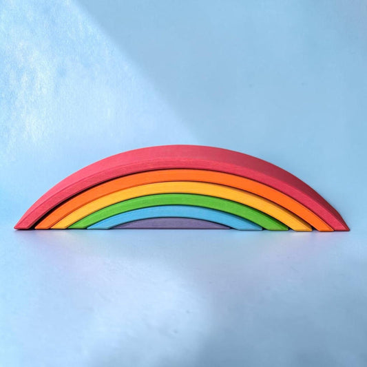 6 Pcs Wooden Rainbow Bridge Stacking Building Blocks