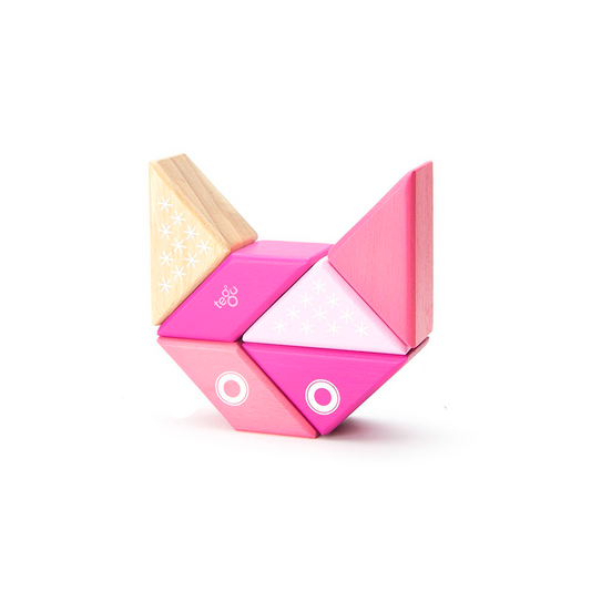 Travel Pals - Kitty Magnetic Wooden Blocks 6 pieces