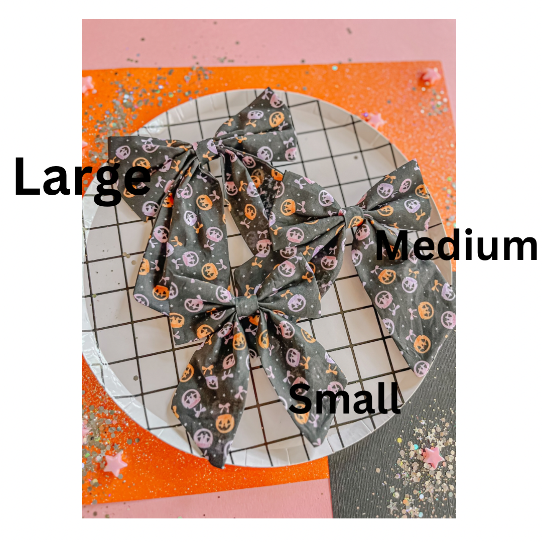 Black | Pumpkin Bow Bucket Sailor Bow