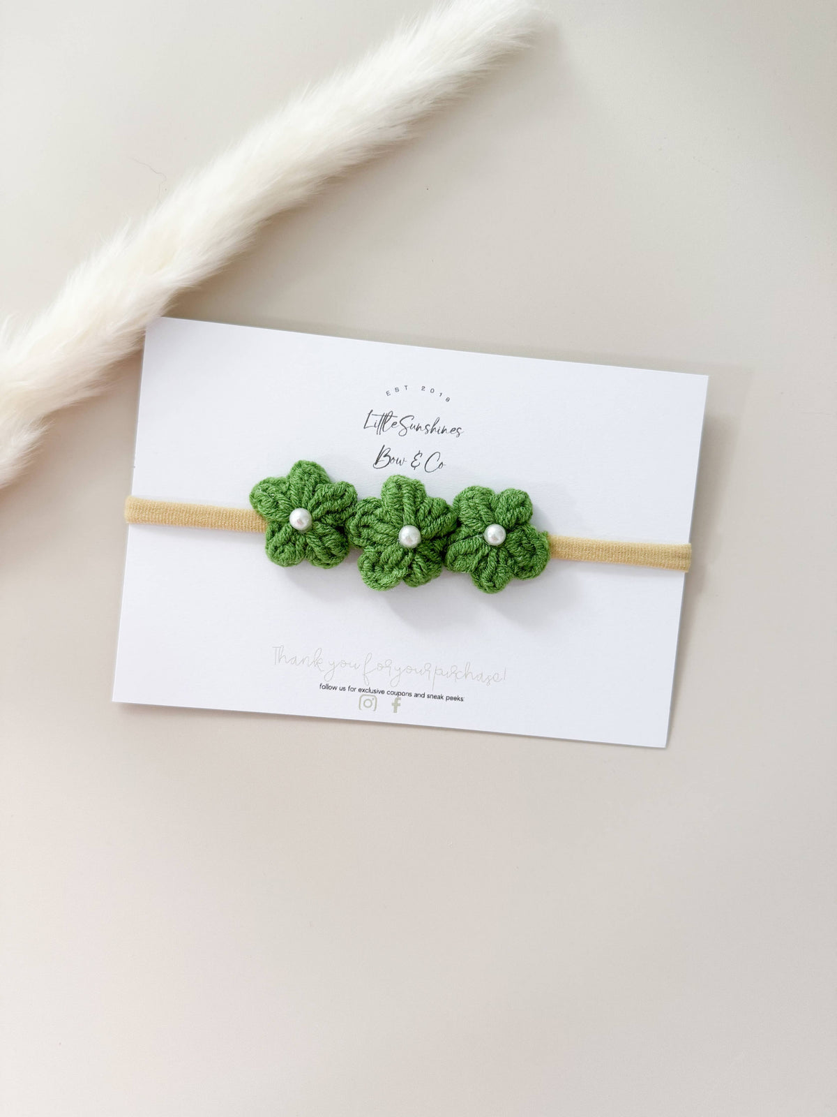 Crochet Flower Nylon Headband
