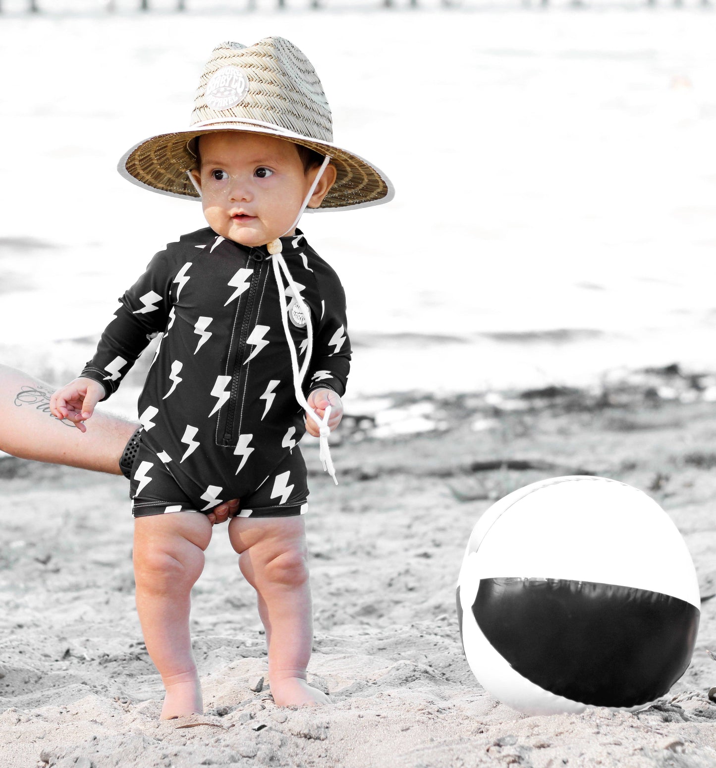 UPF50+ Swim Romper in Live Fast