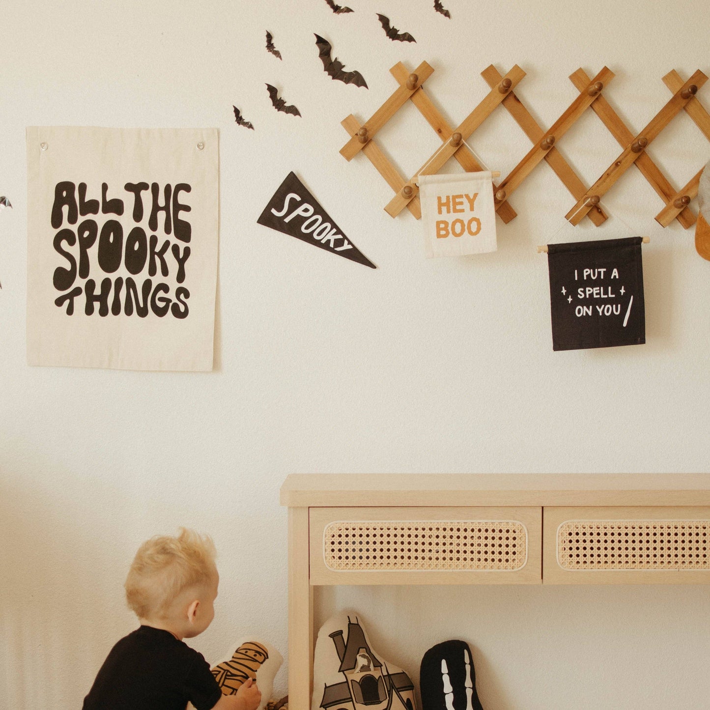 “All The Spooky Things” Canvas Banner | Halloween Wall Flag