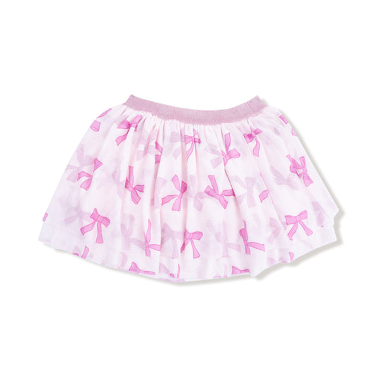 Printed Bow Tutu Skirt