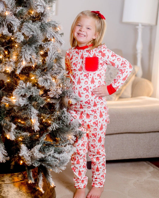 Old Fashioned Christmas Girls' PJs