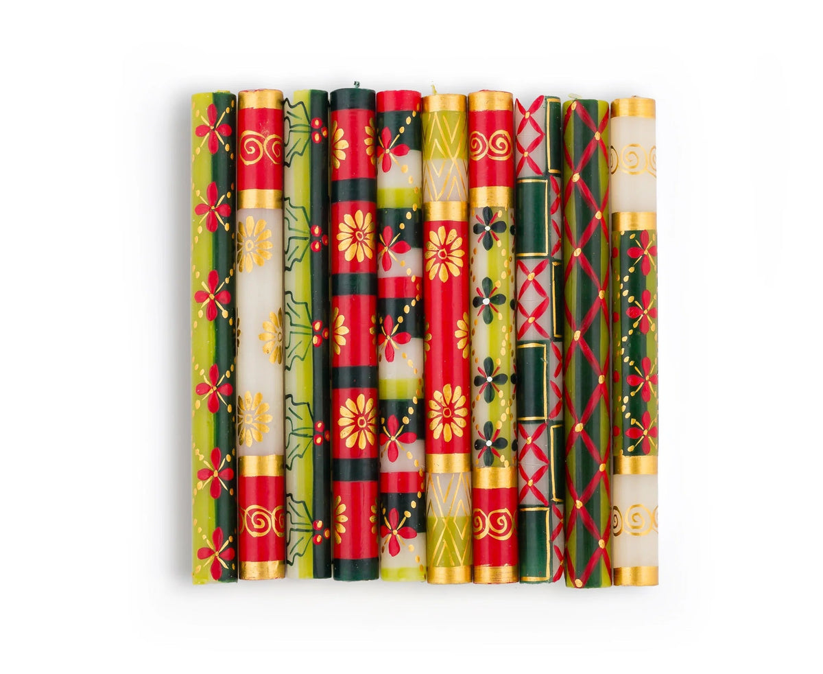 Christmas Painted Candles