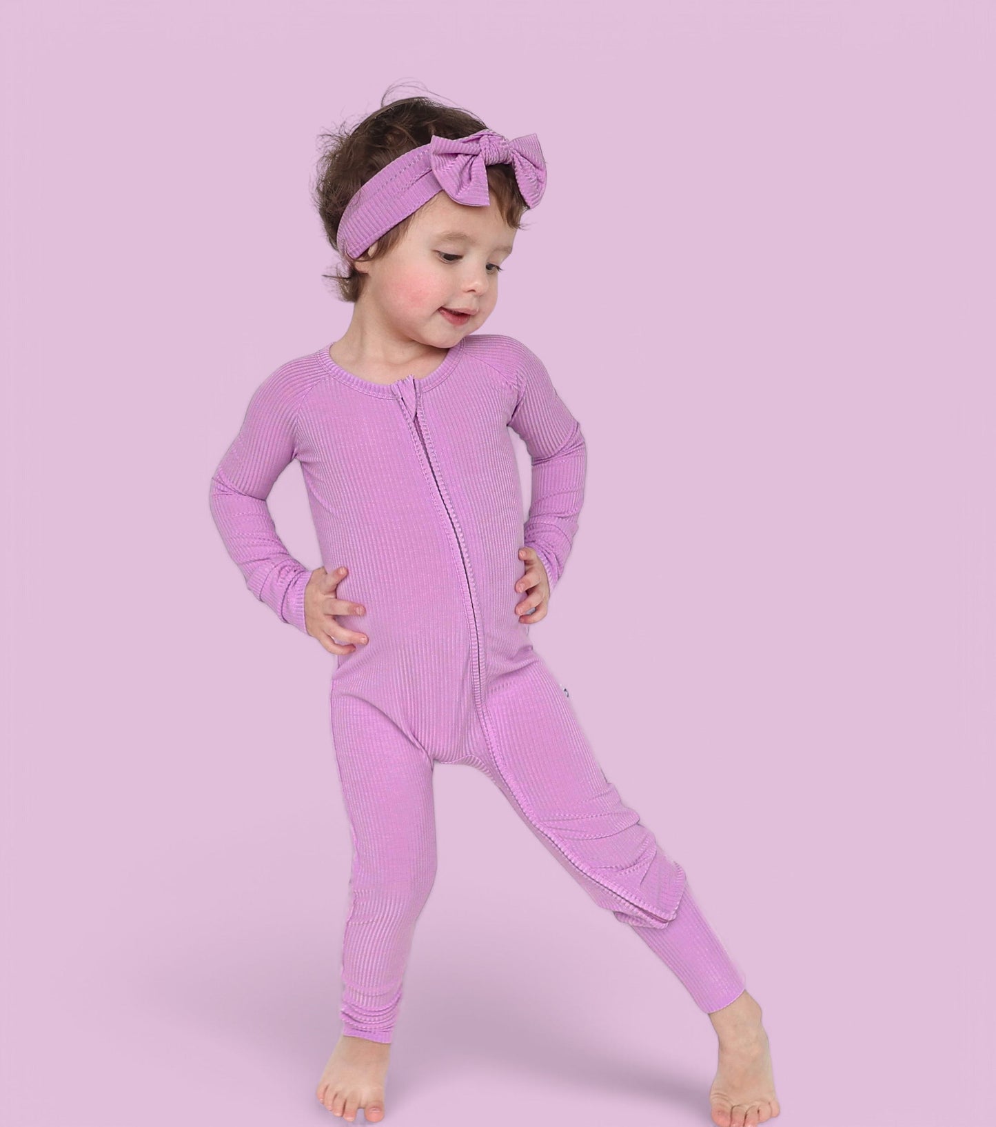 FOREVER LILAC RIB DREAM ROMPER