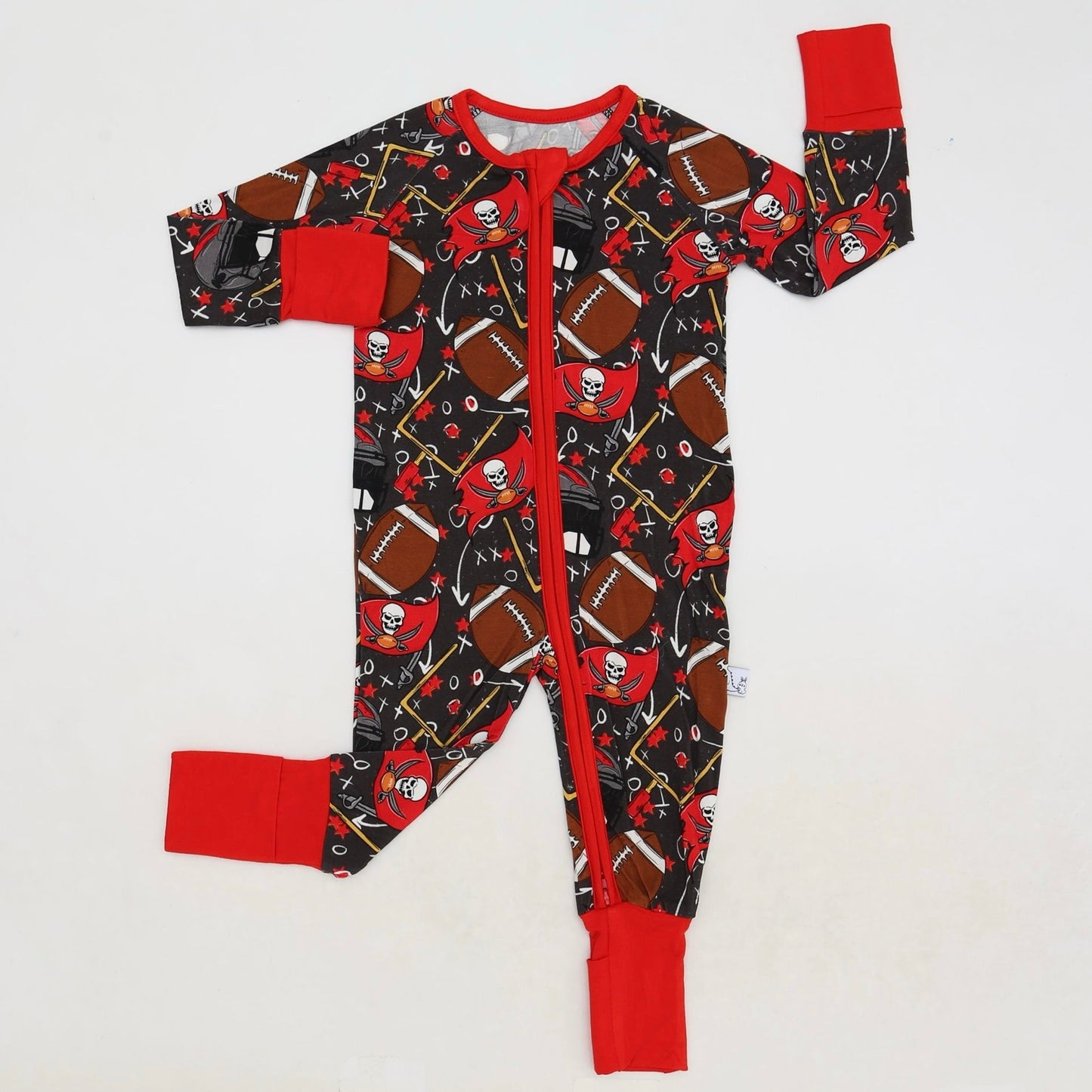 Red, White, and Black football Snuggy Zip