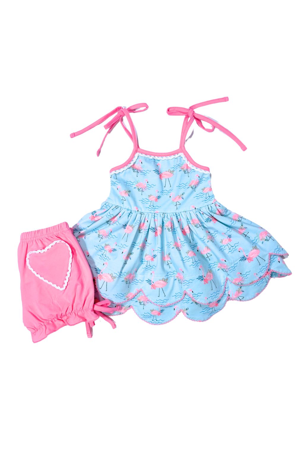Pink Paradise Scallop Tunic Set