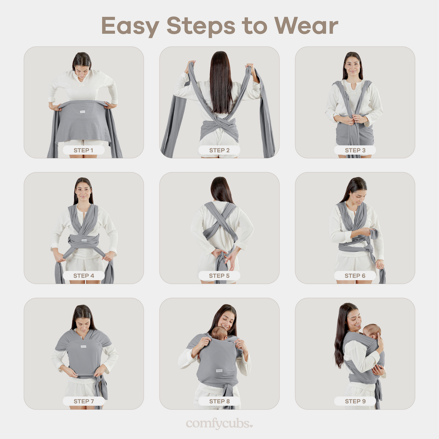 Baby Wrap Carrier in Fern