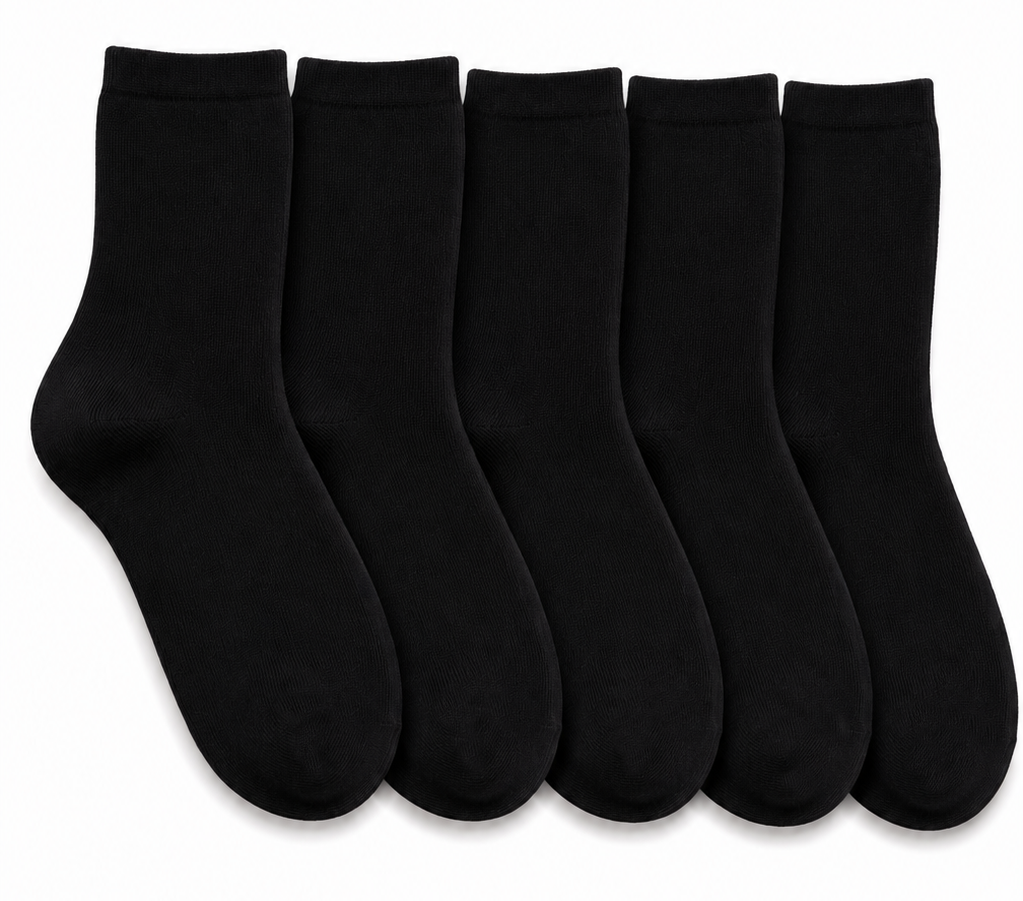 CREW 5-Pack Seamless Toe Socks Great with Sensory Sensitivities