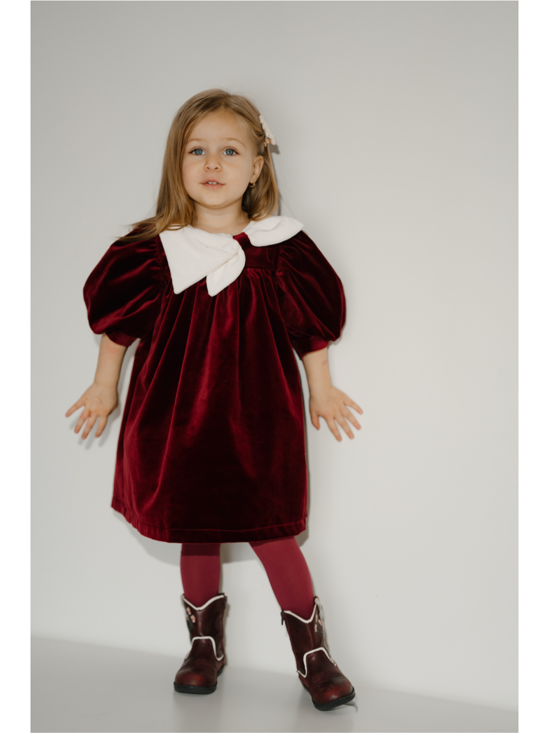 Rosemoor Dress |  Winterberry Red  Cotton Velvet