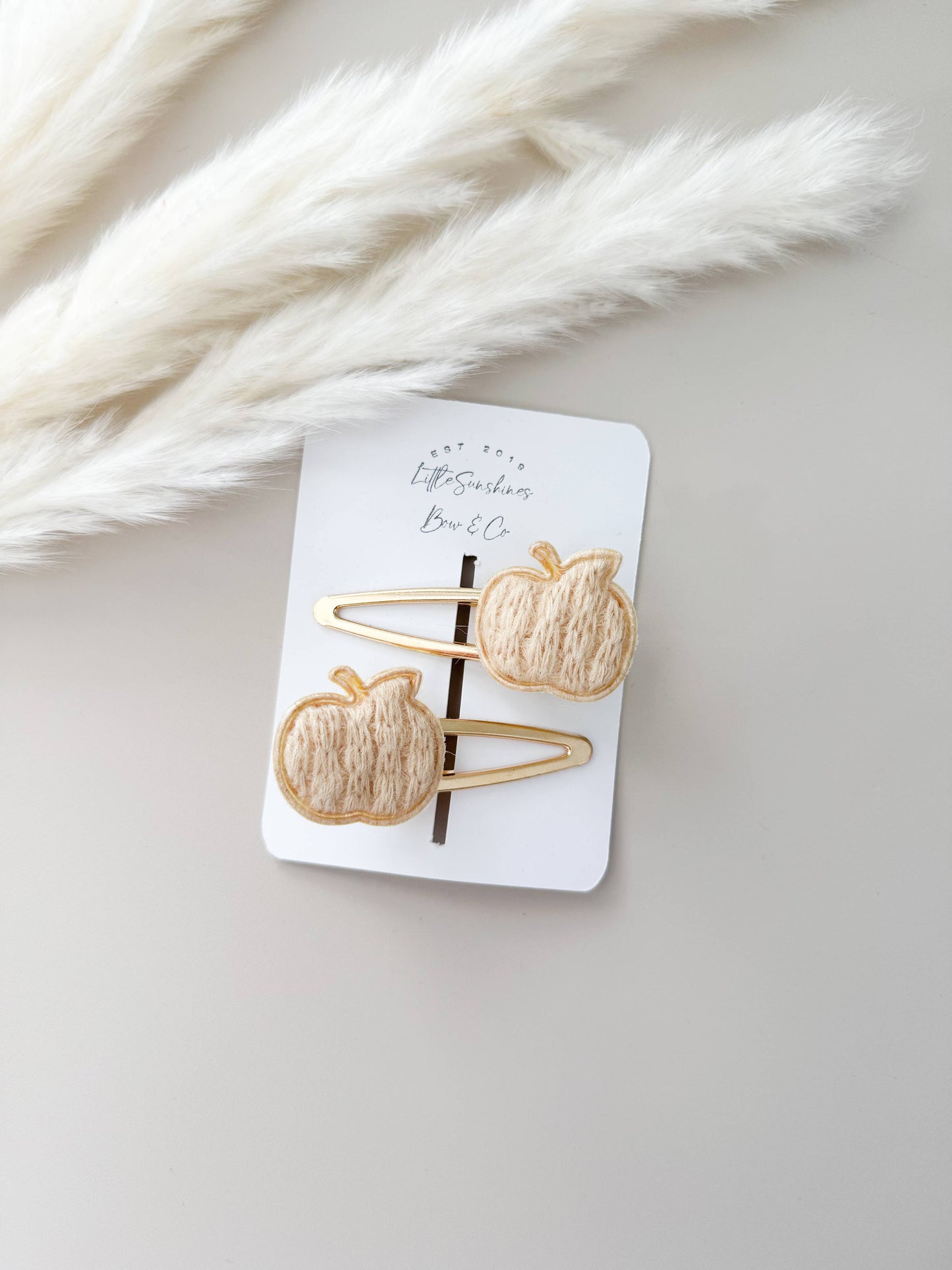 Quilted Pumpkin Hair Clips & Headbands