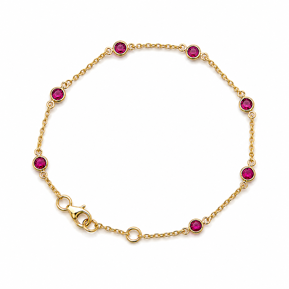 July Birthstone Bracelet:  Ruby