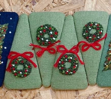 Xmas Theme Embroidered Hair Barrette, Christmas Collection