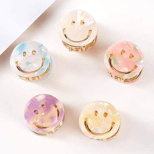 Smiley Face Hair Claw Clips