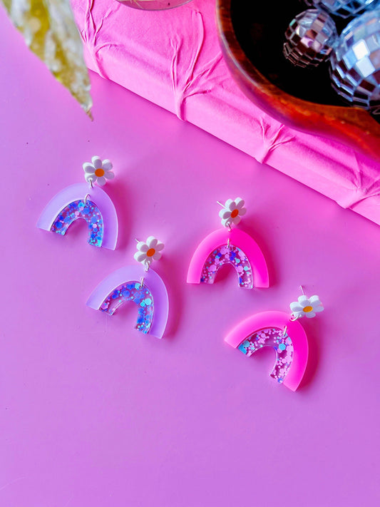 Daisy Rainbow Earrings