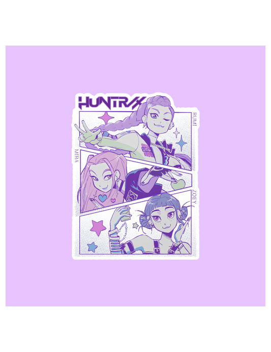 Huntrix Comic Strip KPop inspired Sticker